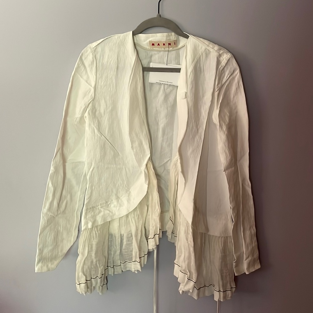 Marni white jacket purchased from the Real Real.